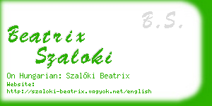 beatrix szaloki business card
