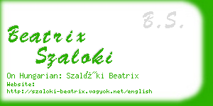 beatrix szaloki business card